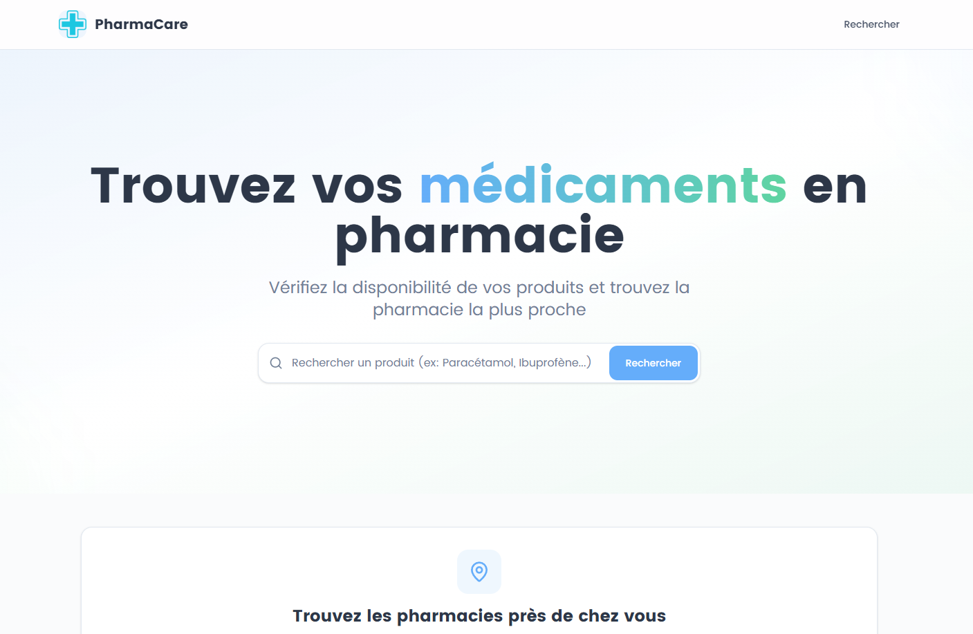 Pharmacare — aperçu web